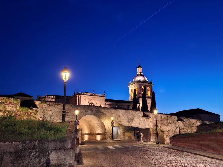 Puerta de Amayuelas, catedral, noche